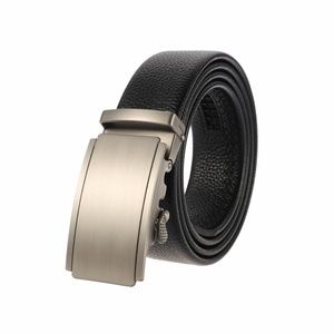 Stainless Steel & Black Leather Belt & Silver Buckle New